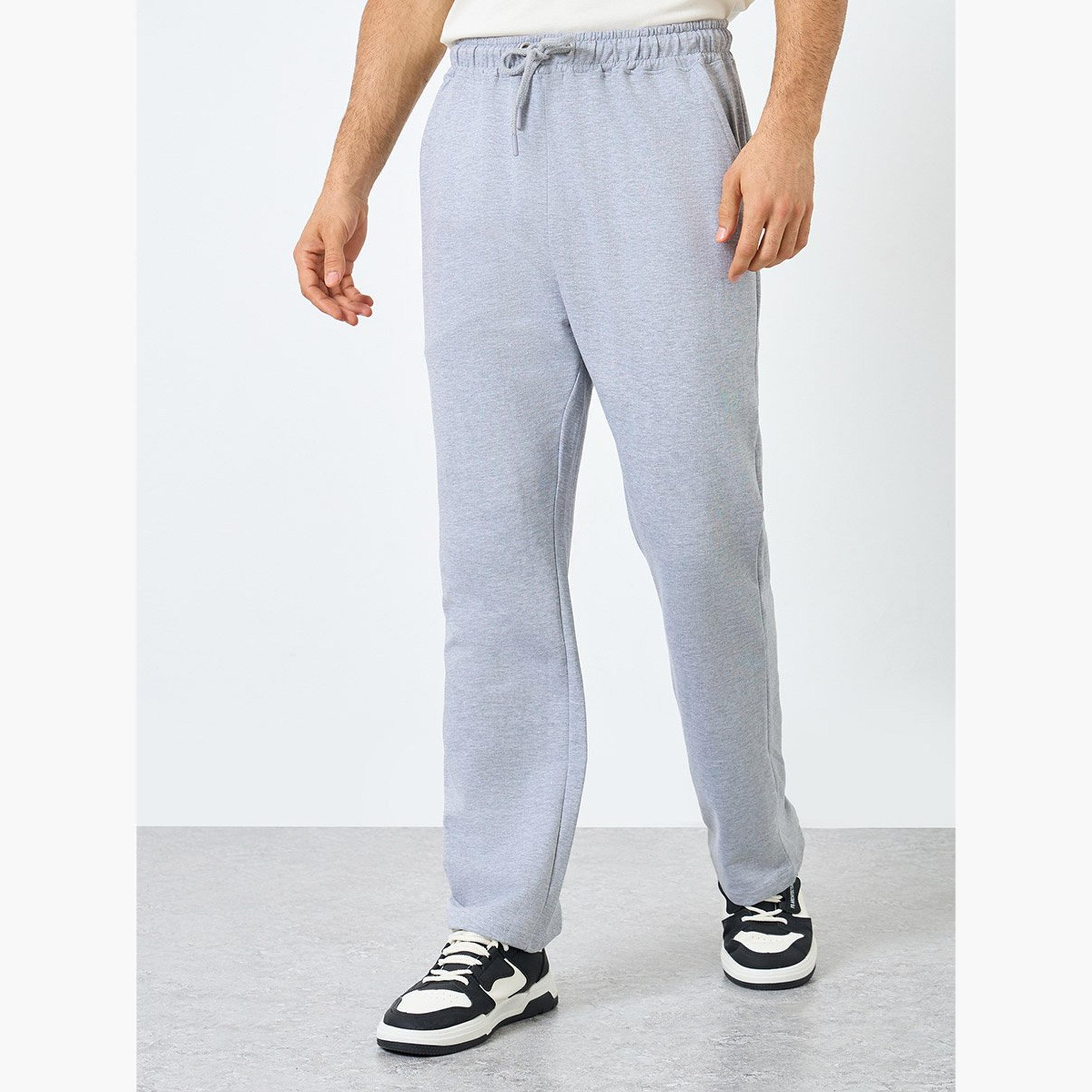 ستايلي - بنطال رياضي تيري سادة بحافة مستقيمة مفتوحة- قطعتين-men-clothing-sportswearandactivewear-bottoms-joggers-image-6