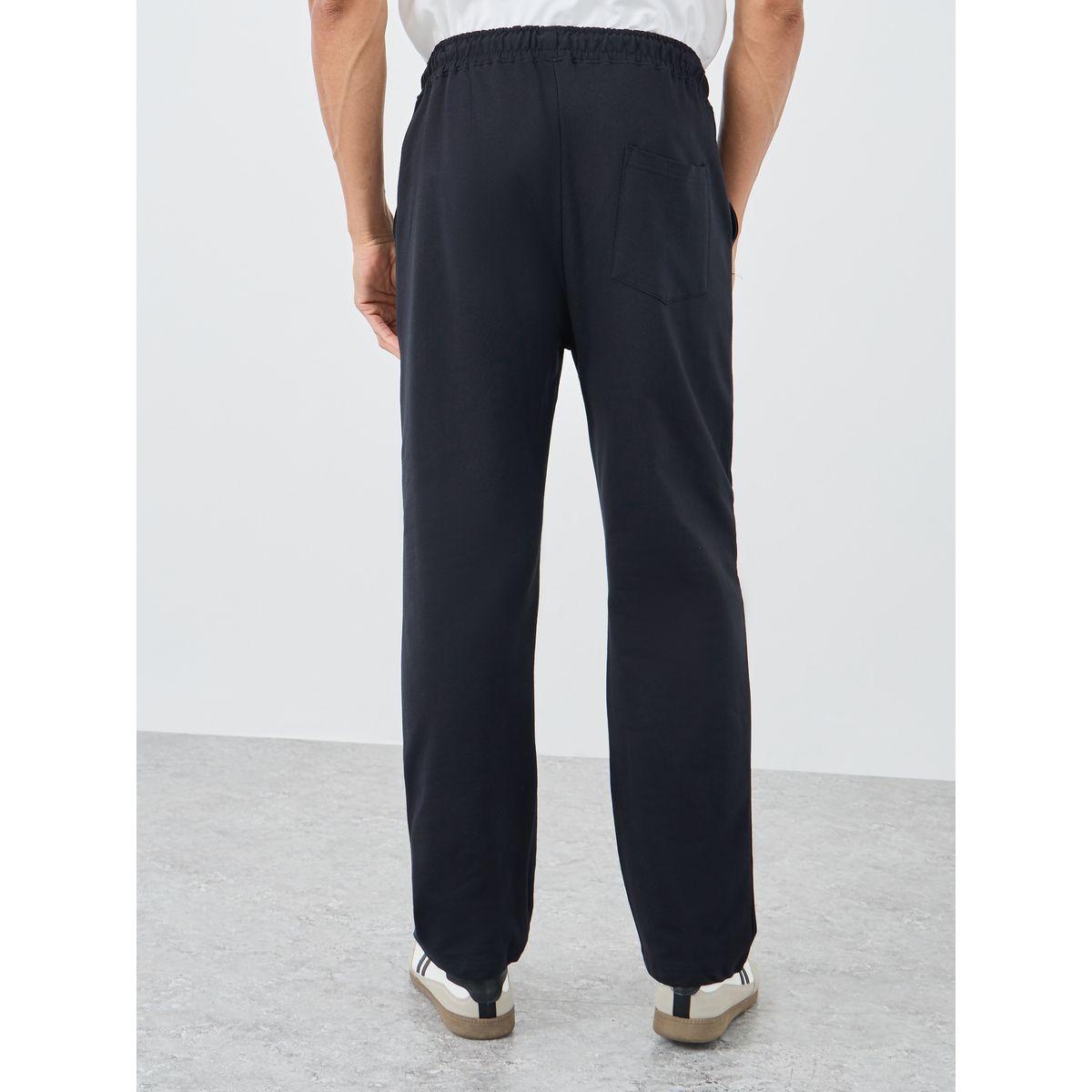 Styli Pack of 2 - Solid Straight Open Hem Terry Joggers-men-clothing-bottoms-joggers-image-5