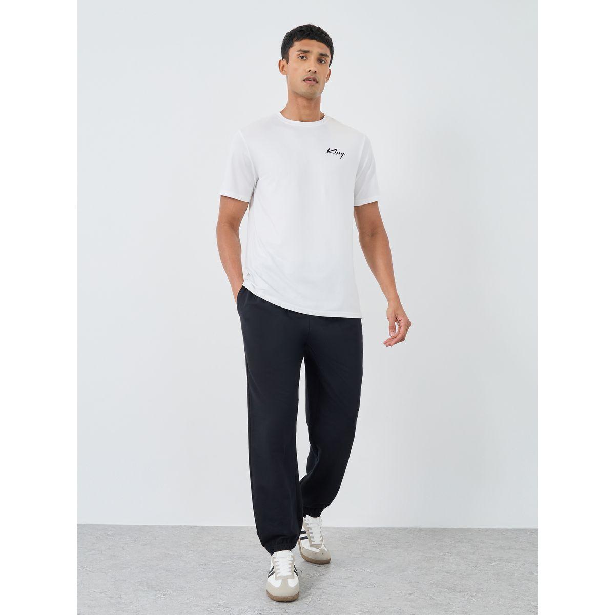 Styli Pack of 2 - Solid Terry Relaxed Fit Elasticated Cuff Joggers-men-clothing-bottoms-joggers-image-3