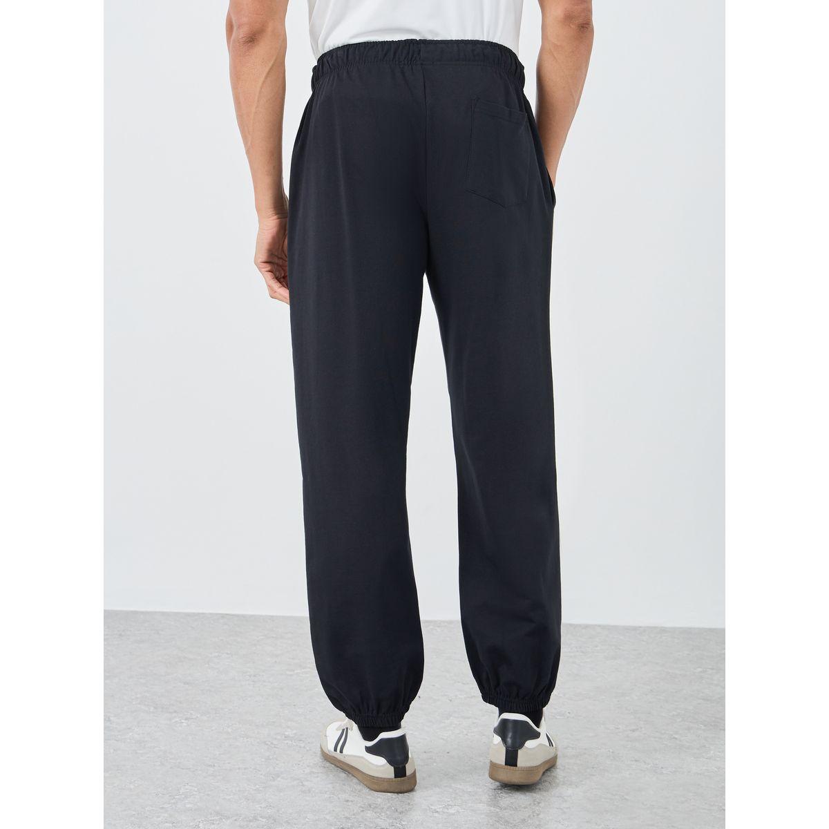 Styli Pack of 2 - Solid Terry Relaxed Fit Elasticated Cuff Joggers-men-clothing-bottoms-joggers-image-5