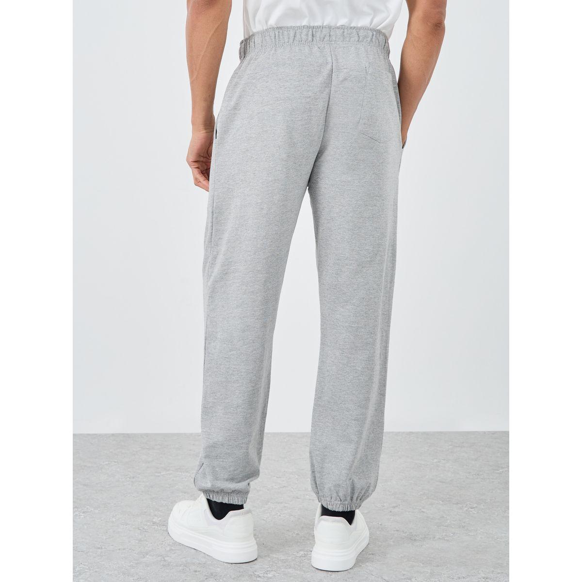 Styli Pack of 2 - Solid Terry Relaxed Fit Elasticated Cuff Joggers-men-clothing-bottoms-joggers-image-5