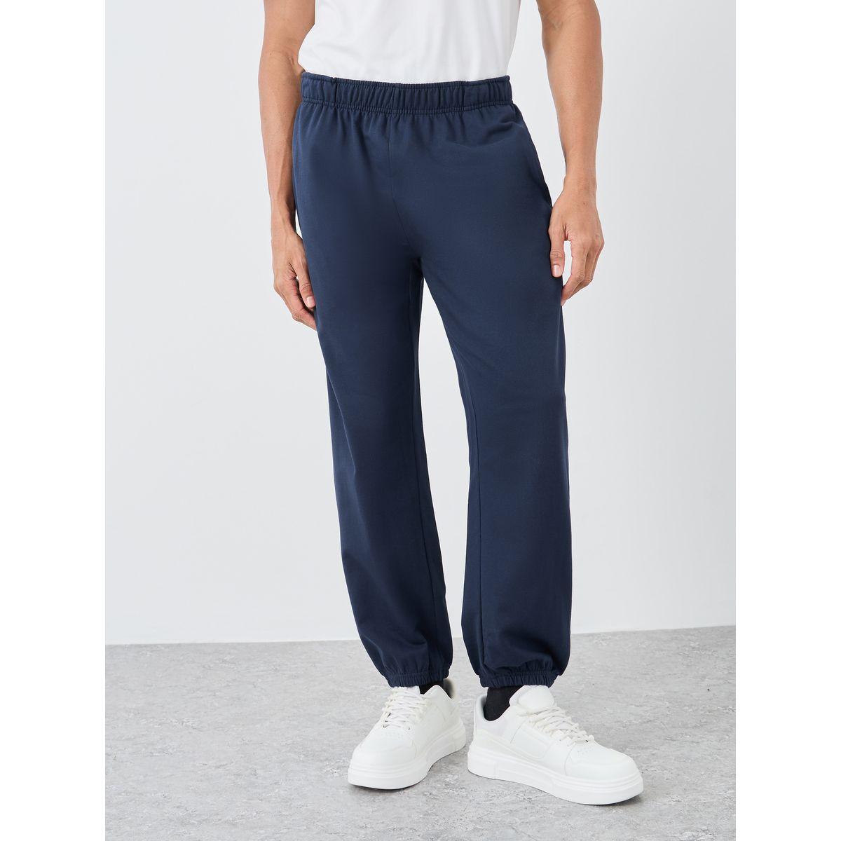 Styli Pack of 2 - Solid Terry Relaxed Fit Elasticated Cuff Joggers-men-clothing-bottoms-joggers-image-6