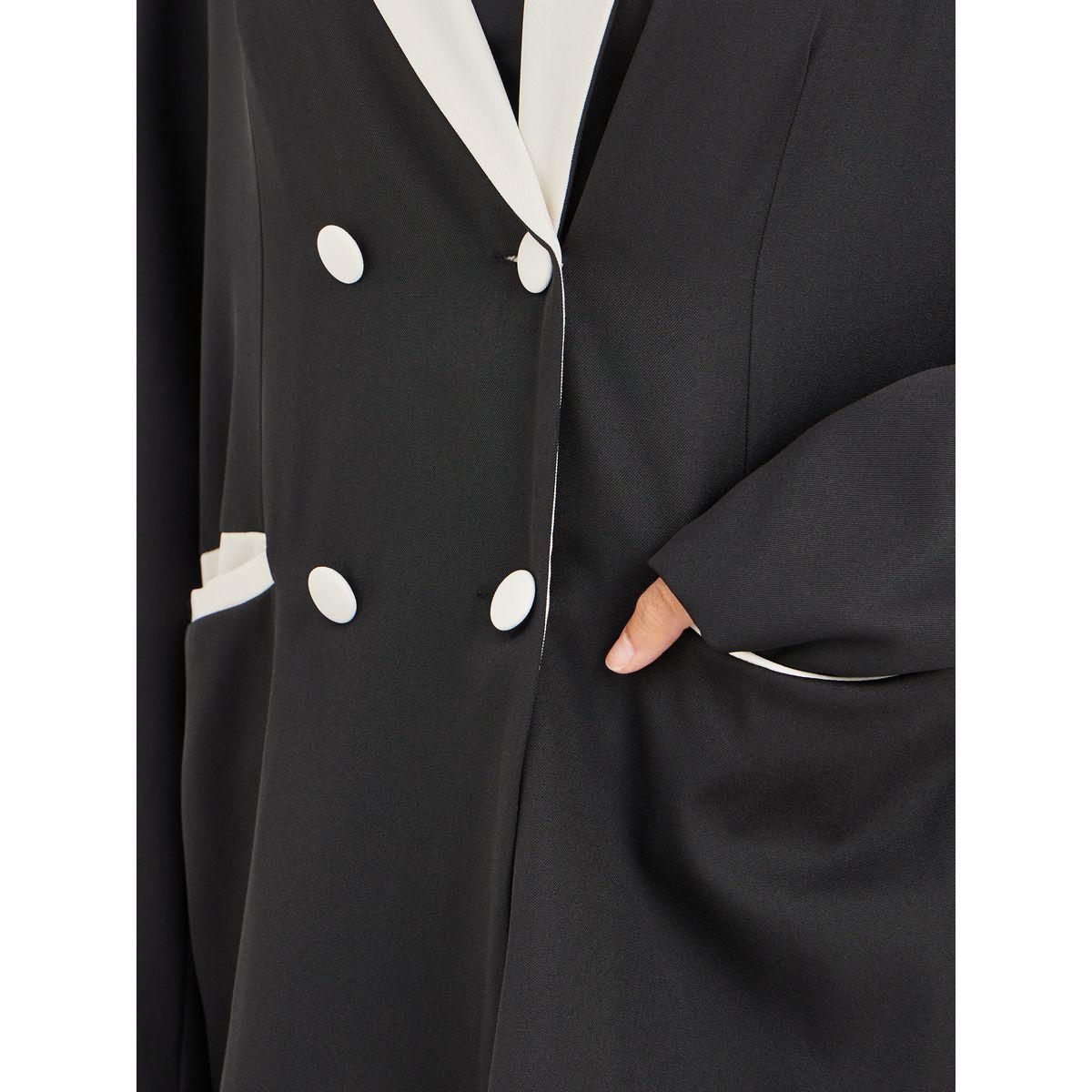 Styli Regular Fit Double Breast Blazer with Contrast Detail-women-clothing-coatsandjackets-blazers-image-3