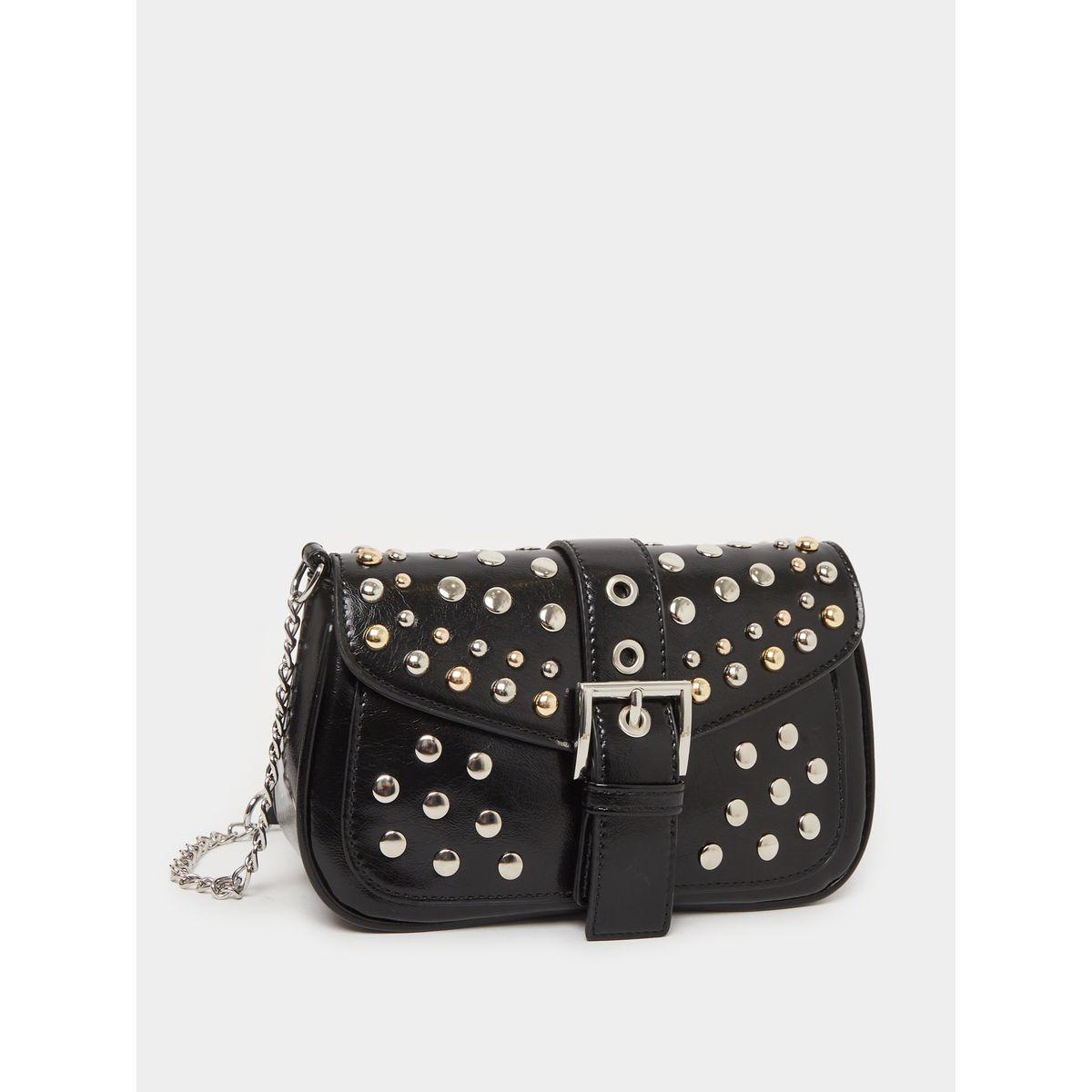 شطة كتف بتفاصيل مٌنمقة مع حمالة سلسلة-women-bagsandwallets-handbags-image-1