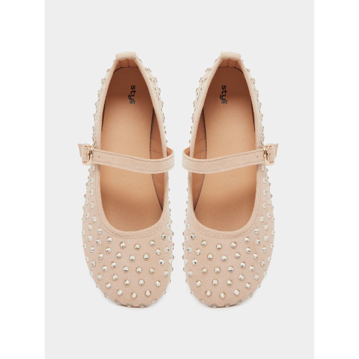 Styli Embellished Studded Flat Ballerina-women-shoes-ballerinas-image-5