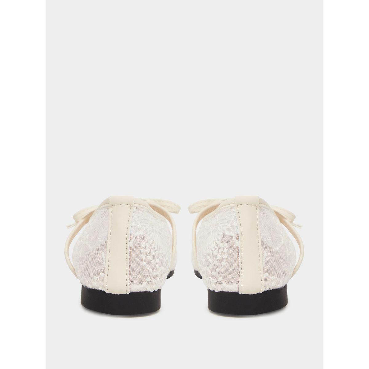Styli Lace Slip-On Flat Ballerina-women-shoes-loafersandmoccasins-image-4