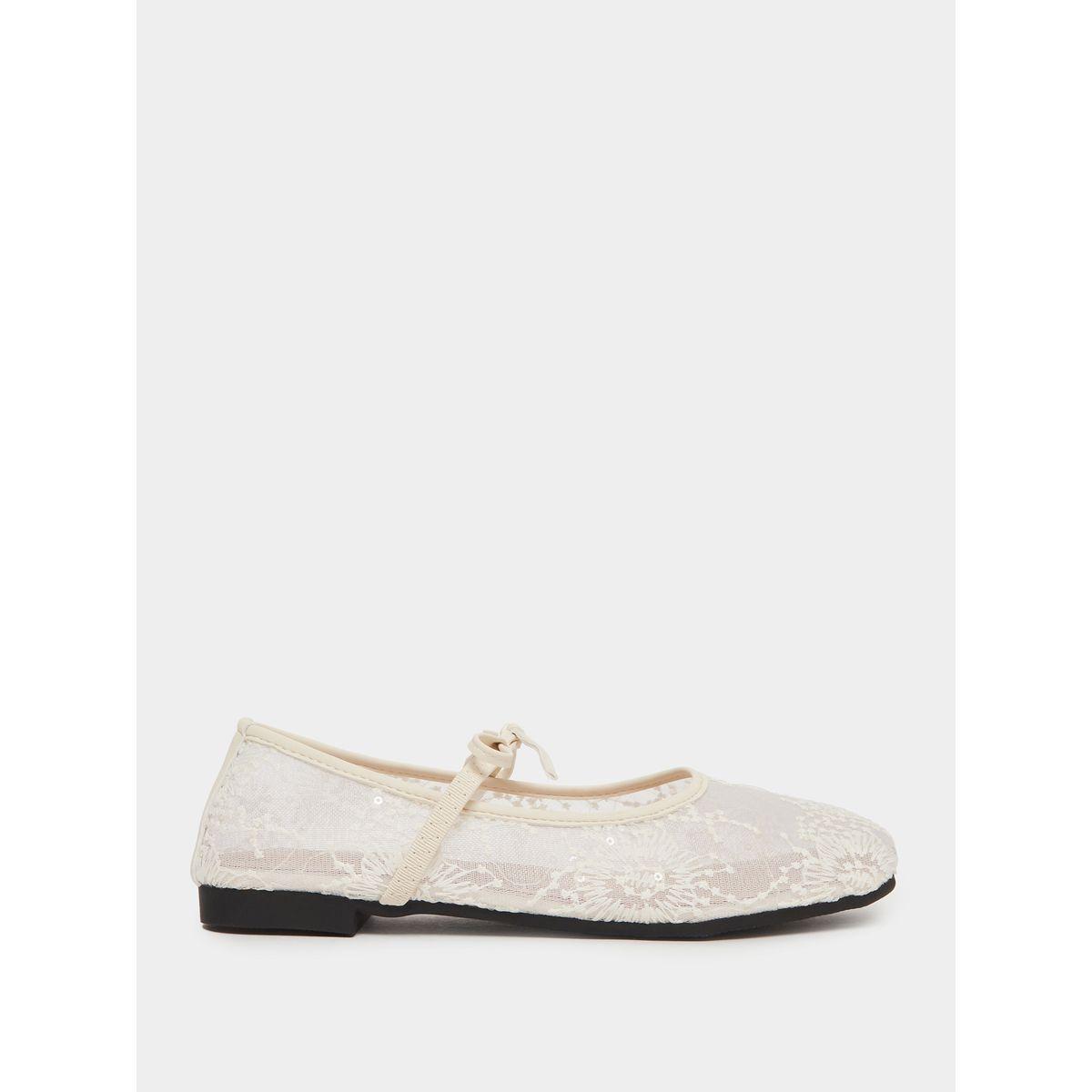 Styli Lace Slip-On Flat Ballerina-women-shoes-loafersandmoccasins-image-8