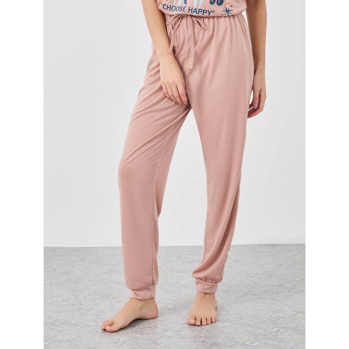 Styli Be Nice Graphic Dropped Shoulder T-Shirt and Cuffed Pyjama Set-women-clothing-nightwear-pyjamas-longsets-image-5