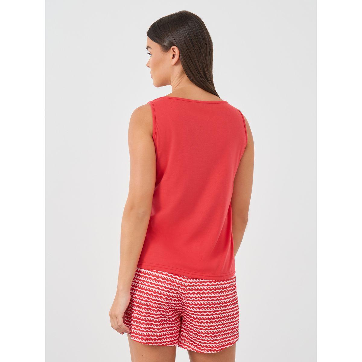Styli Sleeveless Chest Pocket Tank and Shorts Pyjama Set-women-clothing-nightwear-pyjamas-shortsets-image-6