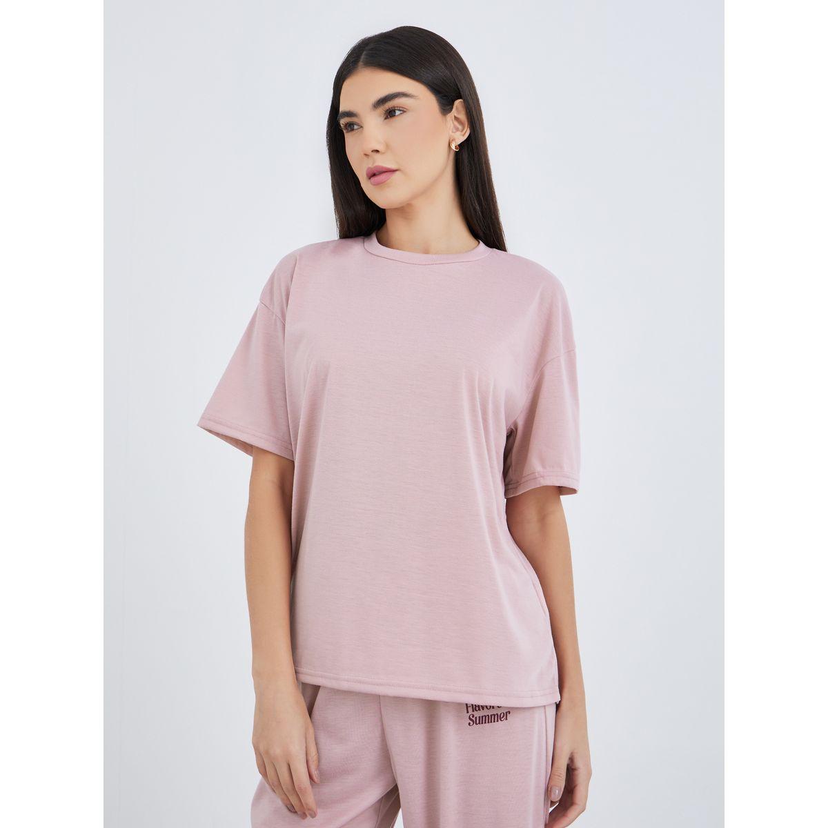 Styli Graphic Print Short Sleeve T-Shirt and Pyjama Set-women-clothing-nightwear-pyjamas-longsets-image-3