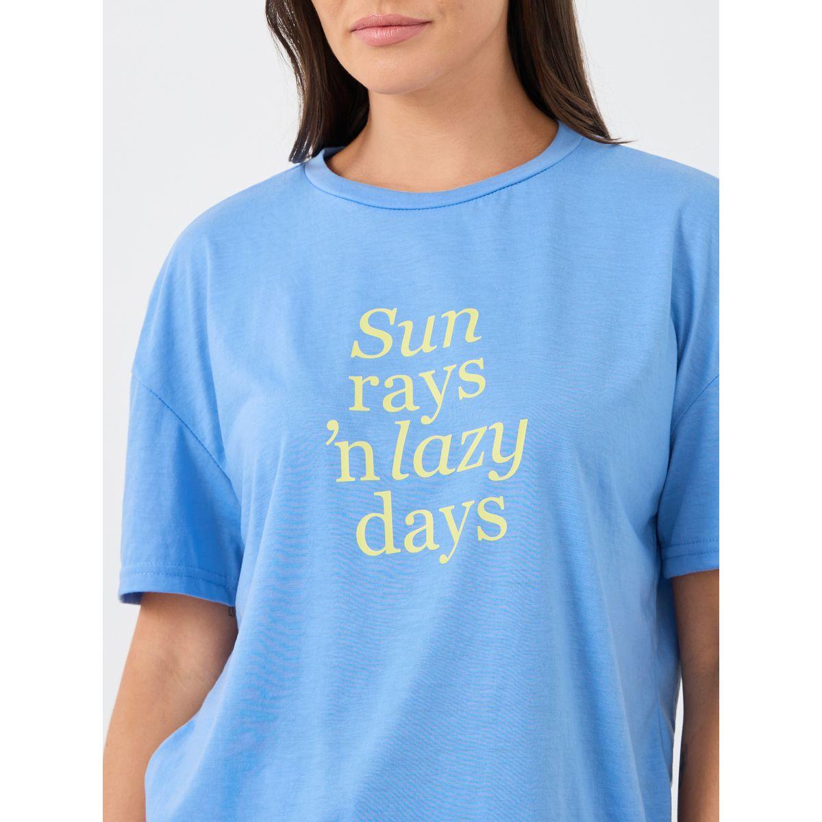 Styli Slogan Print Round Neck T-Shirt and Pyjama Set-women-clothing-nightwear-pyjamas-longsets-image-3