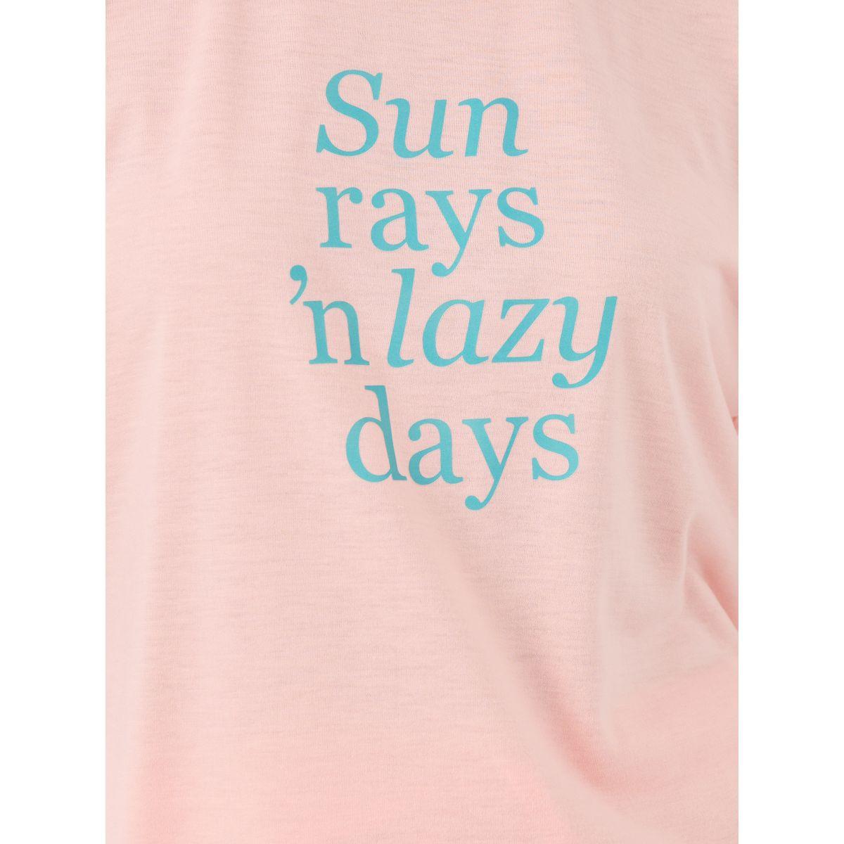طقم بيجاما من بنطال وتيشيرت بطبعة كتابة-women-clothing-nightwear-pyjamas-longsets-image-3