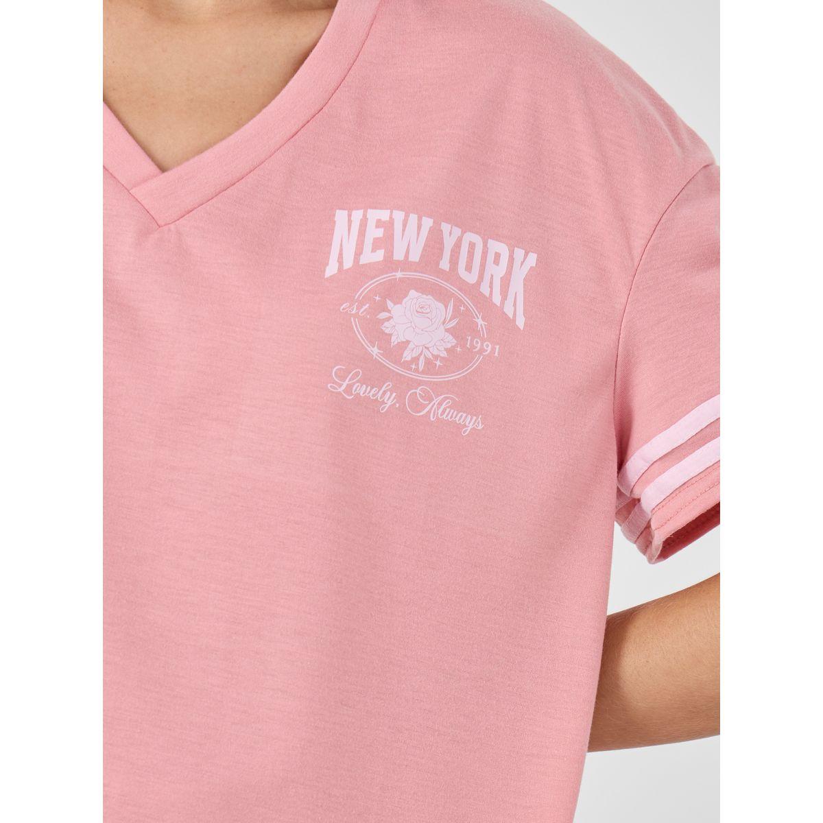 Styli New York Print Dropped Shoulder T-Shirt and Pyjama Set-women-clothing-nightwear-pyjamas-longsets-image-4