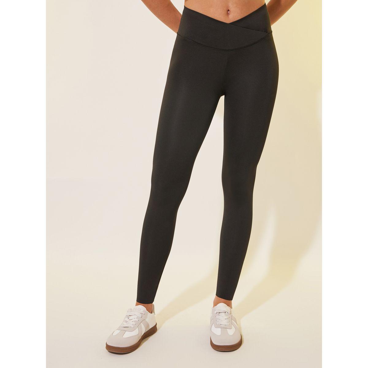 Styli Solid Criss-Cross Waist Leggings-women-clothing-bottoms-leggings-image-3