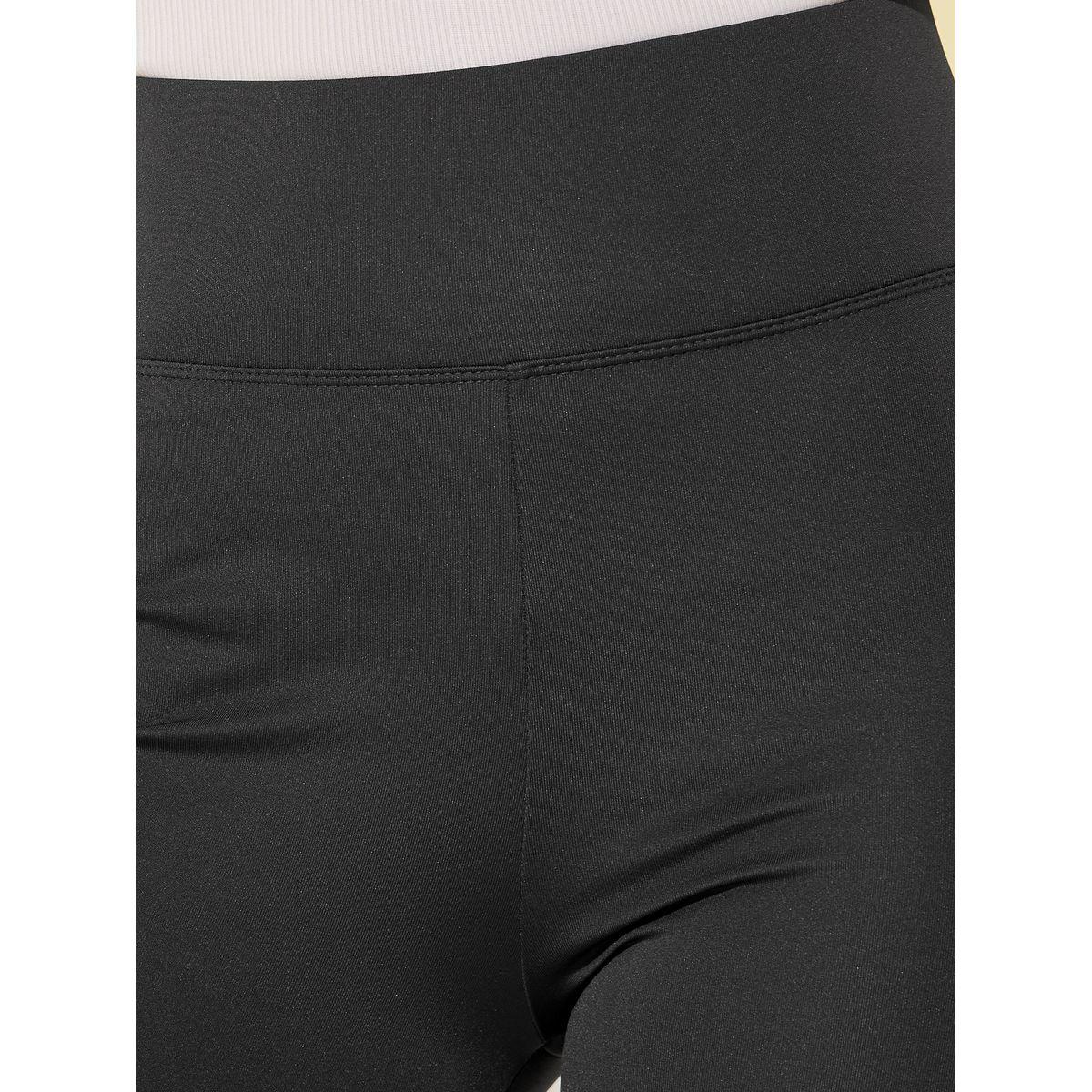 Styli Solid Flared Leggings with Wide Waistband-women-clothing-bottoms-leggings-image-3