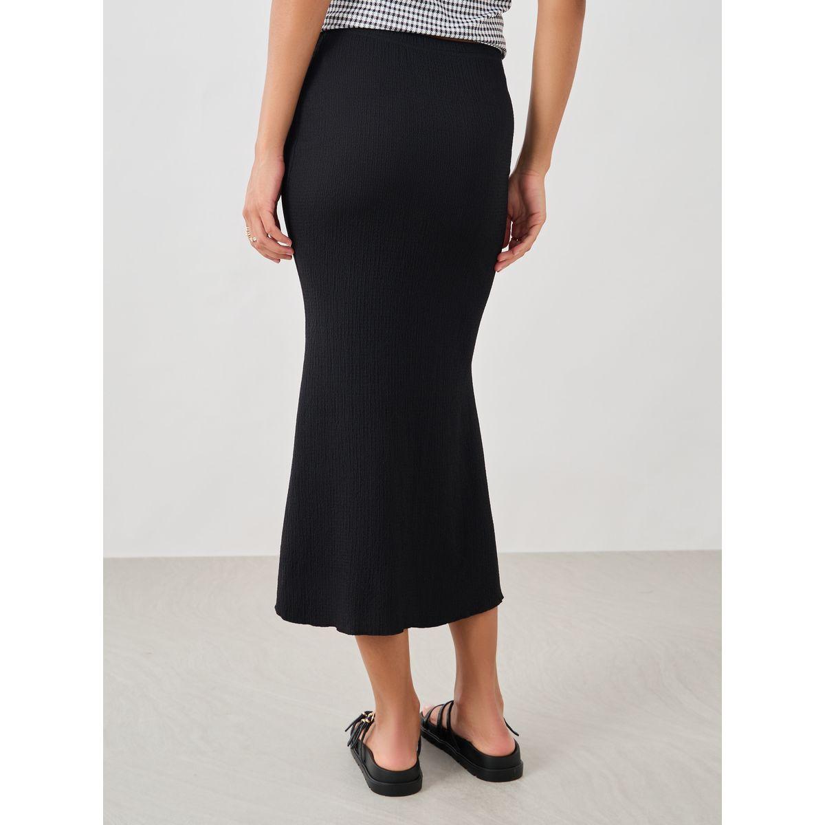 Styli Textured Midi Mermaid Skirt-women-clothing-bottoms-skirts-image-5