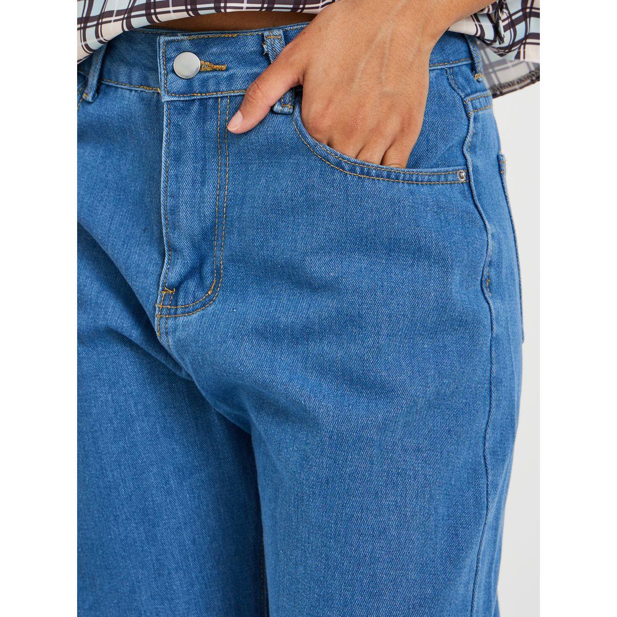 Styli Solid Mid Rise Wide Leg Jeans-women-clothing-bottoms-jeans-image-3