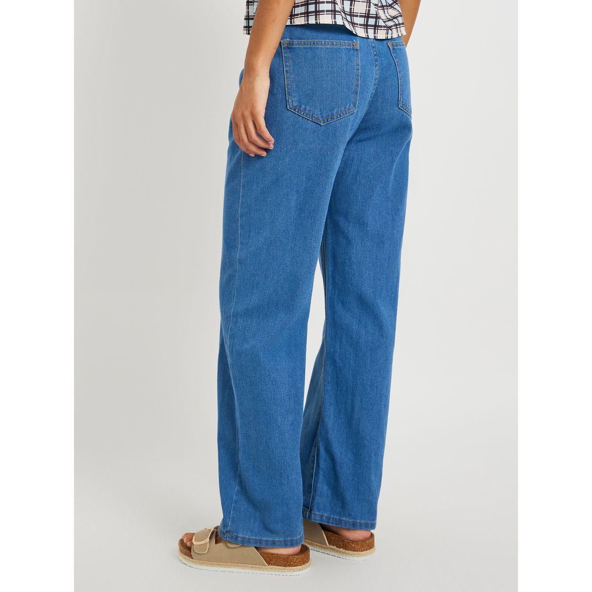 Styli Solid Mid Rise Wide Leg Jeans-women-clothing-bottoms-jeans-image-4