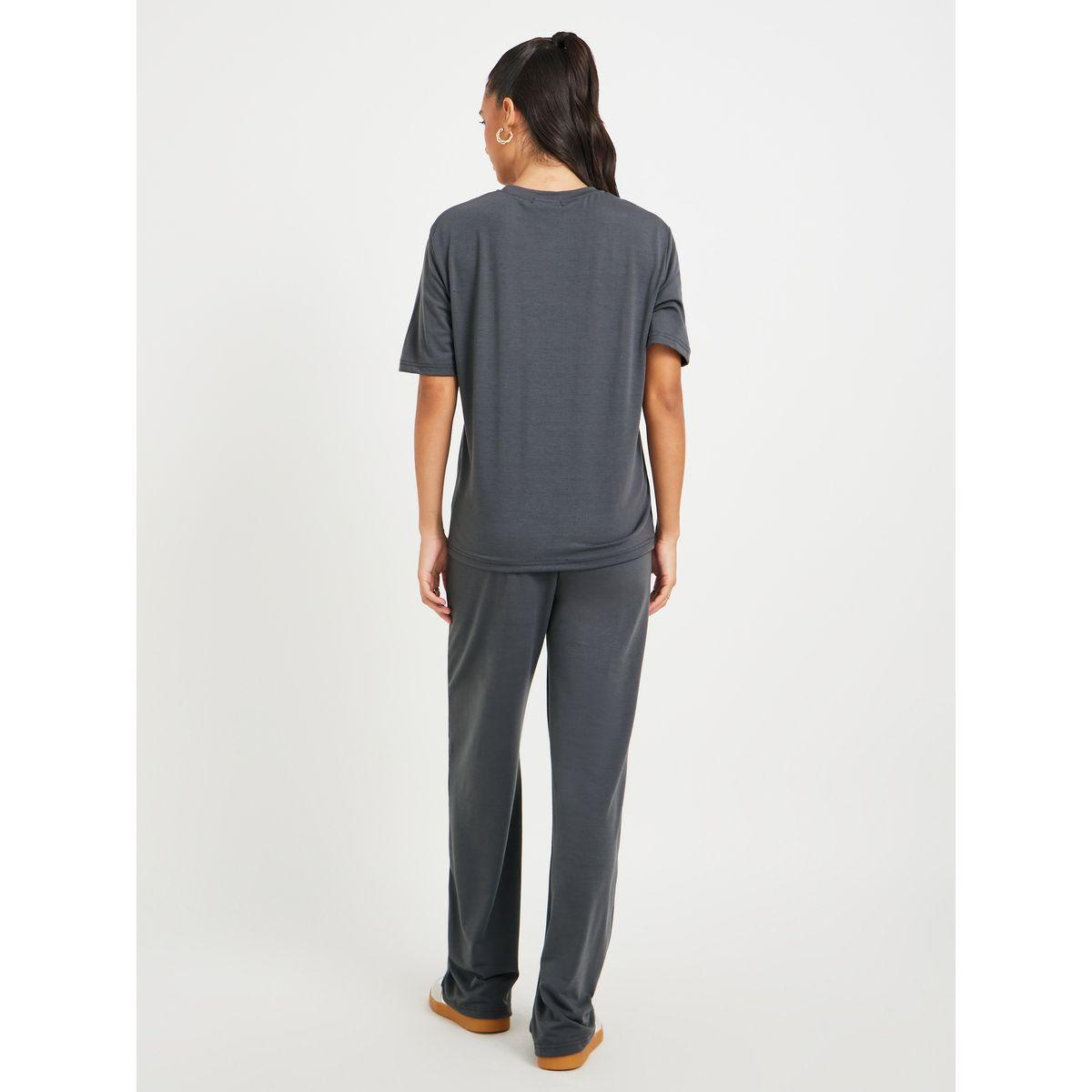 Styli Graphic Print Short Sleeve T-Shirt and Wide Leg Joggers Co-Ords-women-clothing-coordsets-image-6