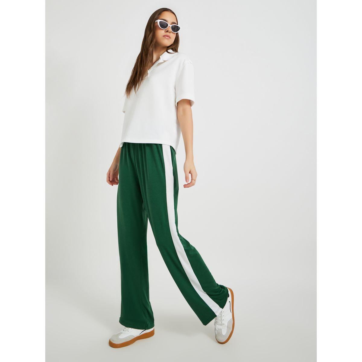 Styli Side Striped Wide Leg Pants with Elasticated Waistband-women-clothing-bottoms-joggers-image-1