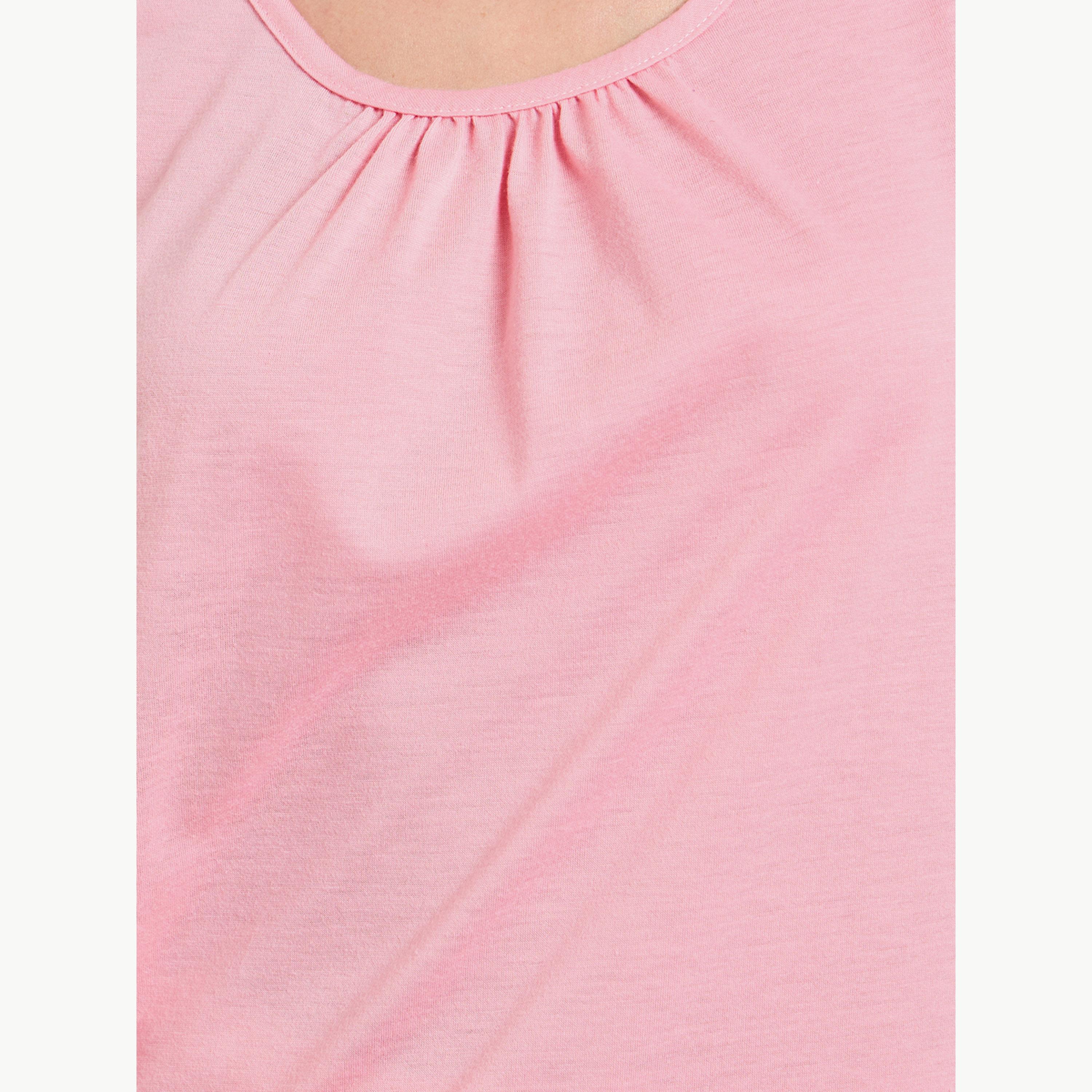 Styli Pink Gathered Swing Cami and Floral Print Pyjama Set-women-clothing-nightwear-pyjamas-longsets-image-6