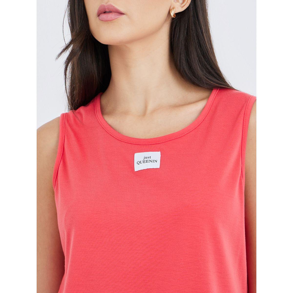 طقم من بنطال بيجاما مخطط وبلوزة بتفاصيل شارة مع حافة كشكش-women-clothing-nightwear-pyjamas-longsets-image-4
