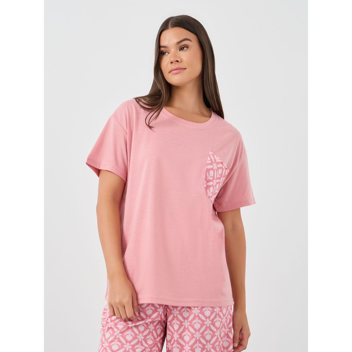 Styli Printed Pocket Round Neck T-Shirt and Pyjama Set-women-clothing-nightwear-pyjamas-longsets-image-3