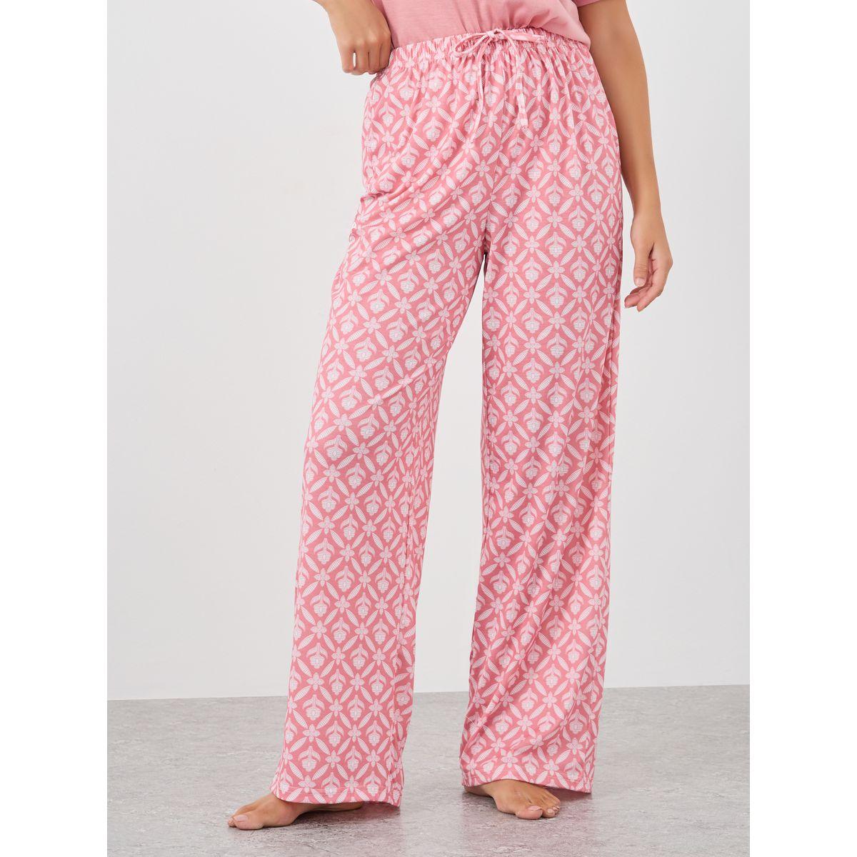 Styli Printed Pocket Round Neck T-Shirt and Pyjama Set-women-clothing-nightwear-pyjamas-longsets-image-6