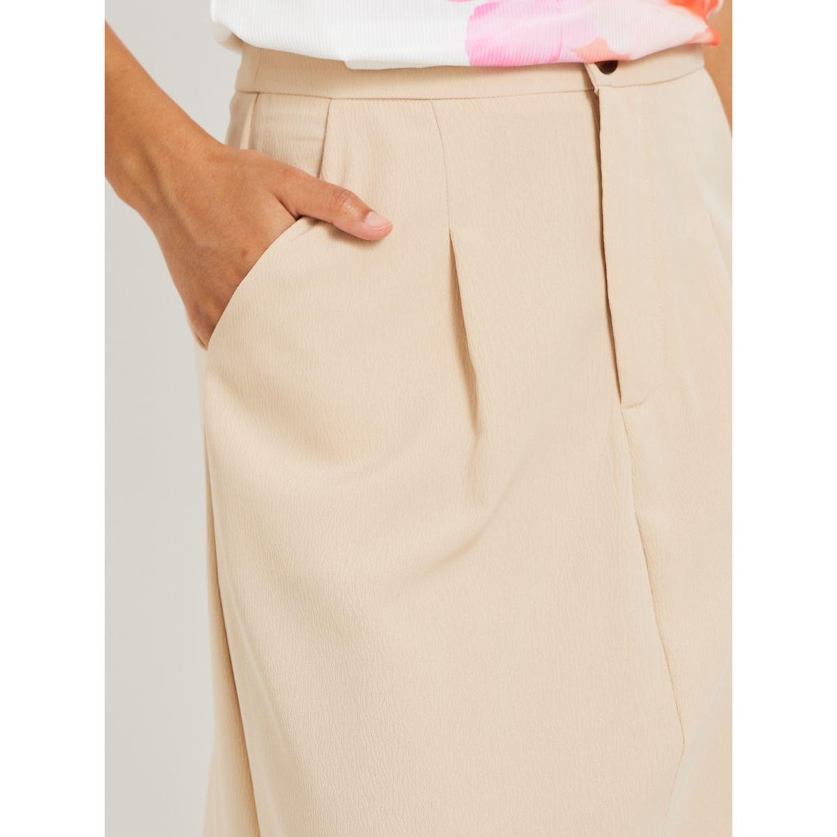 Styli Solid Pleated A-Line Maxi Skirt-women-clothing-bottoms-skirts-image-3