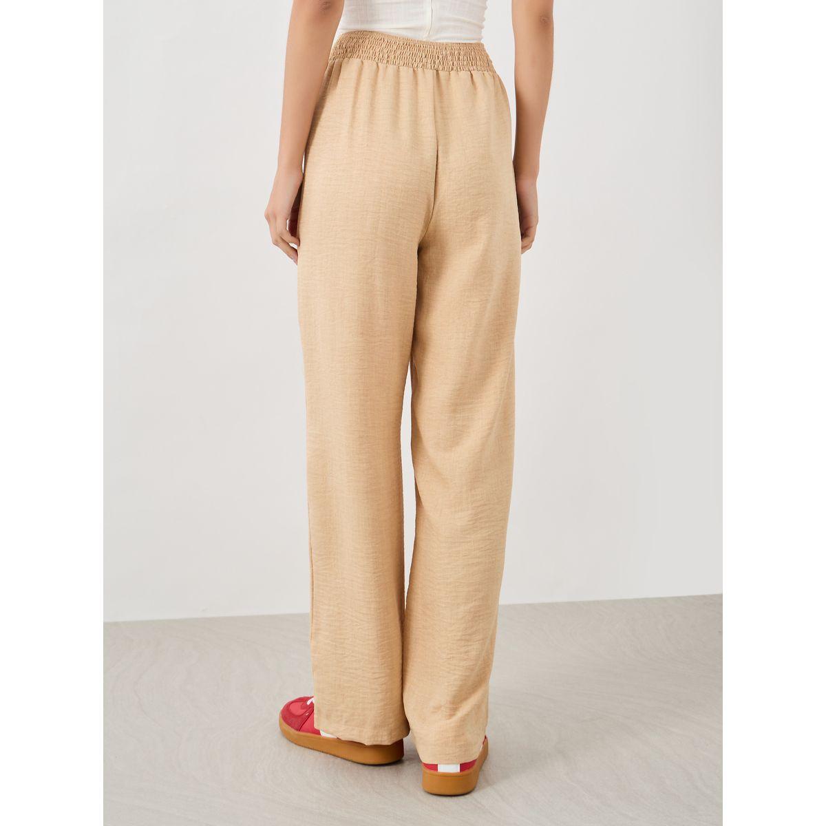 Styli Embroidered Detail Wide Leg Pants with Elasticated Waistband-women-clothing-bottoms-trousers-image-5