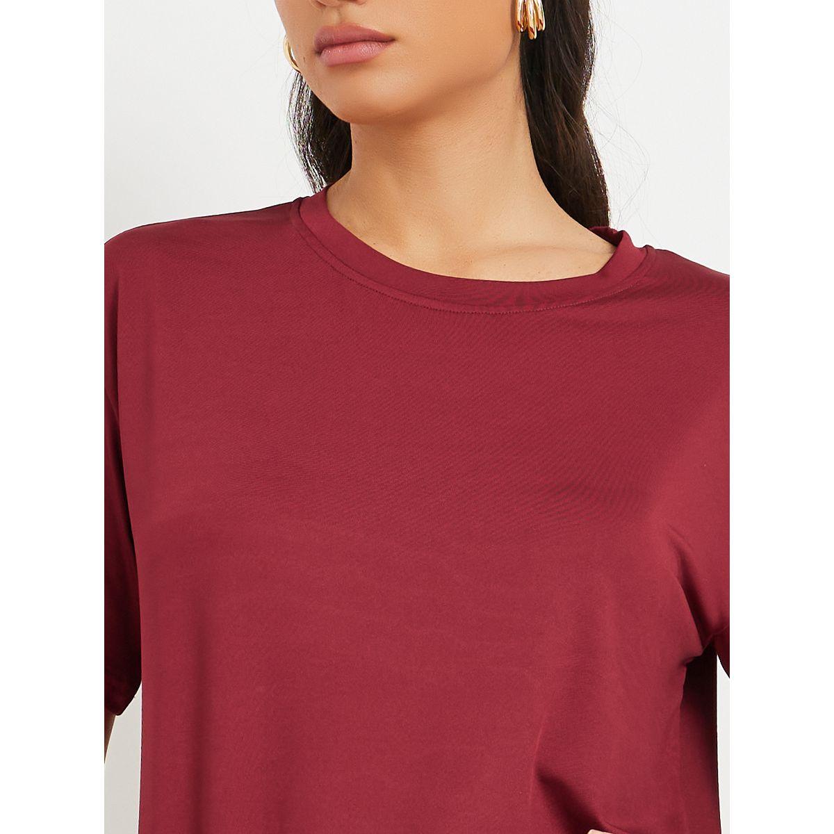 Styli Solid Short Sleeve T-Shirt and Leggings Co-Ords-women-clothing-coordsets-image-2
