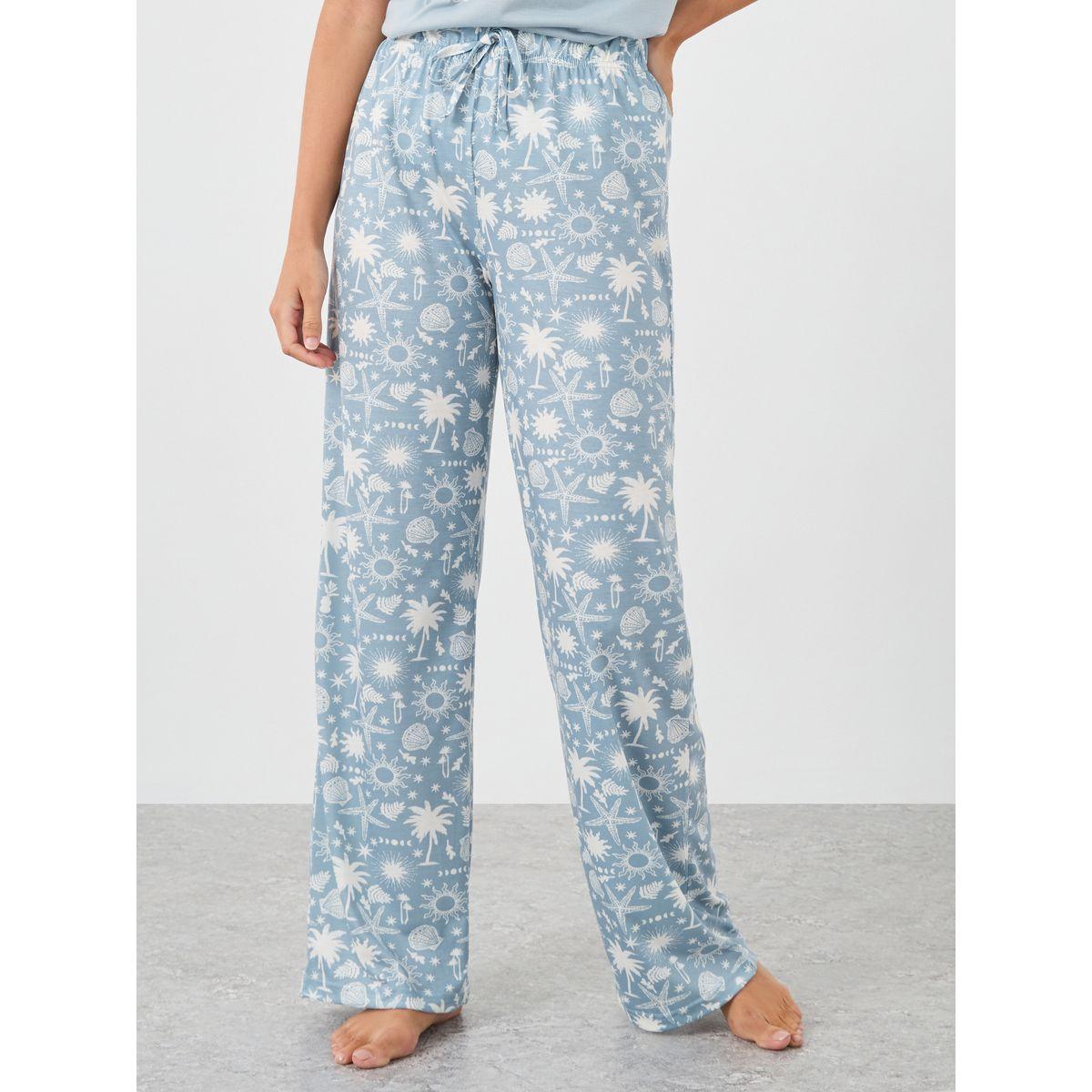 Styli Graphic Print Ruffle Hem T-Shirt and Pyjama Set-women-clothing-nightwear-pyjamas-longsets-image-5