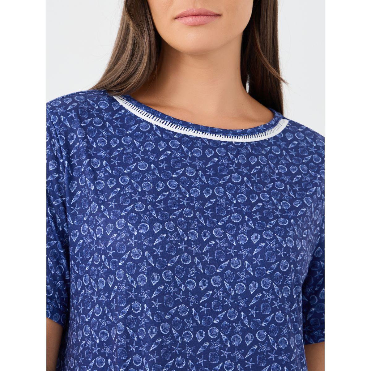 Styli Printed Short Sleeve Ruffled Hem Sleep T-Shirt-women-clothing-nightwear-nighties-image-3