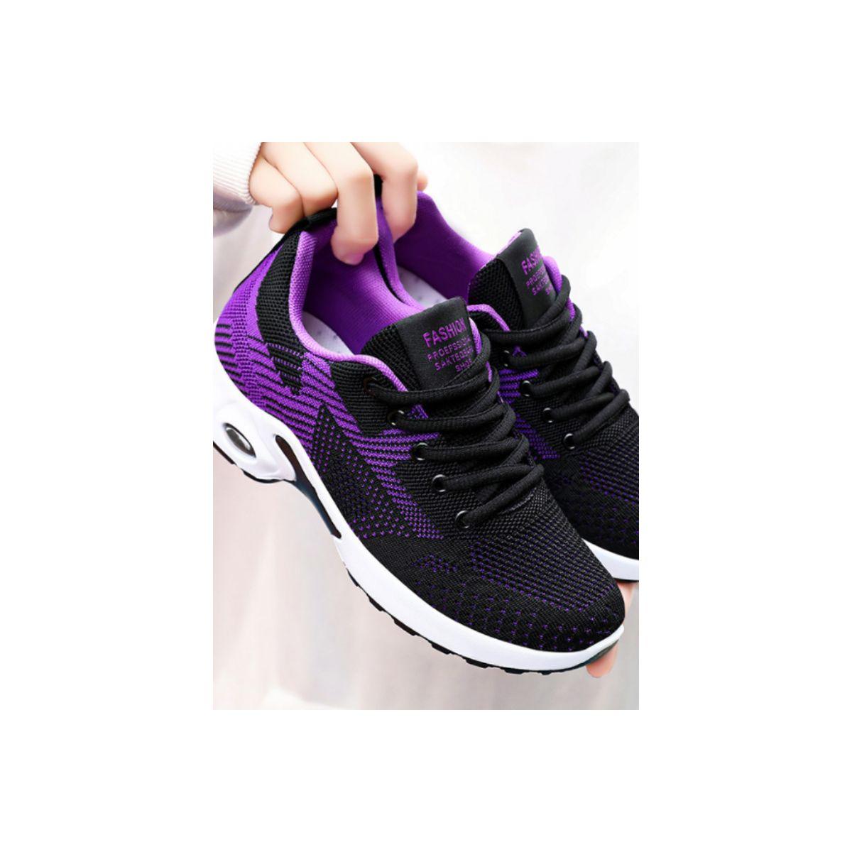 حذاء للجري بتفاصيل بارزة الملمس ورباط غلق-women-shoes-sneakers-image-3