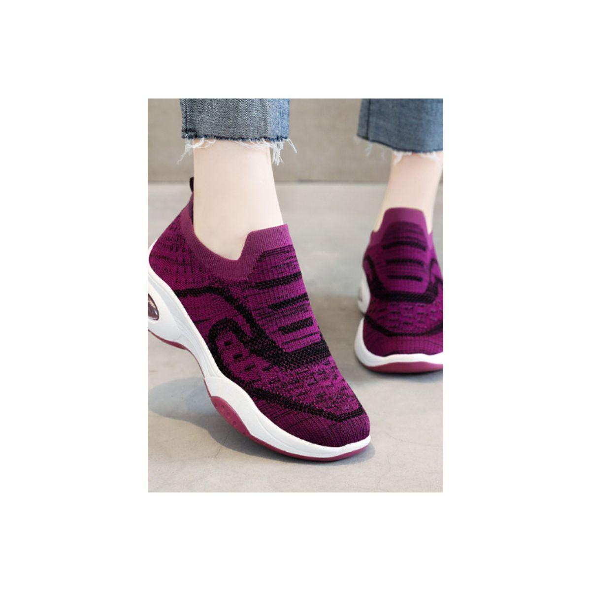 Pedwalker X Styli Round Toe Mesh Slip-On Walking Shoes-women-shoes-sneakers-image-4