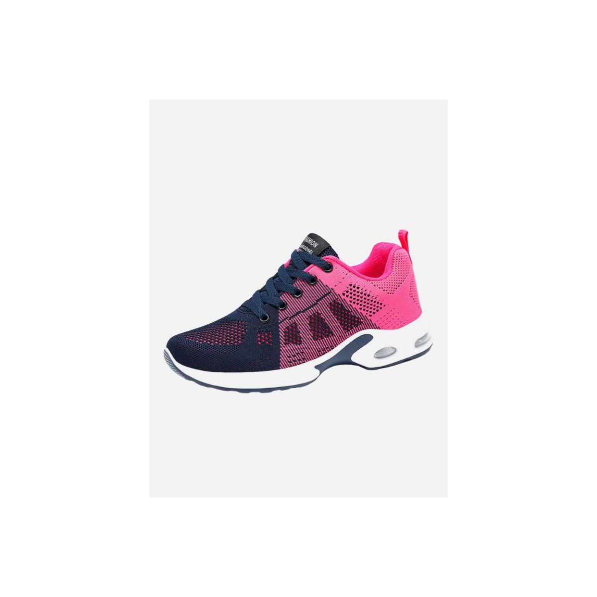 Pedwalker X Styli Textured Round Toe Lace-Up Training Shoes with Back Pull Tab-women-shoes-sneakers-image-1