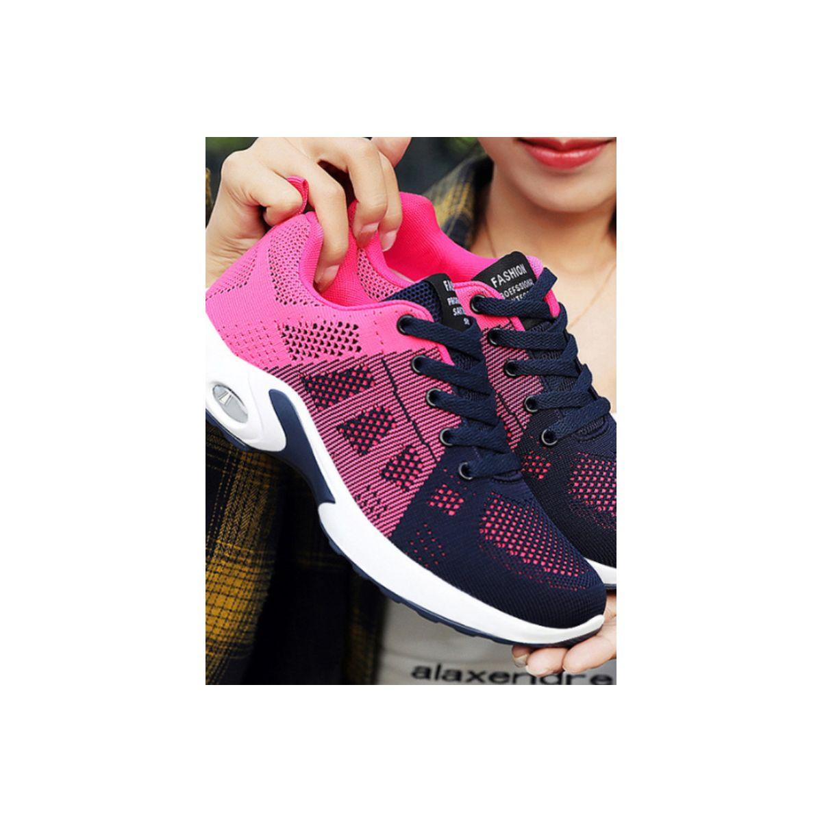 Pedwalker X Styli Textured Round Toe Lace-Up Training Shoes with Back Pull Tab-women-shoes-sneakers-image-2