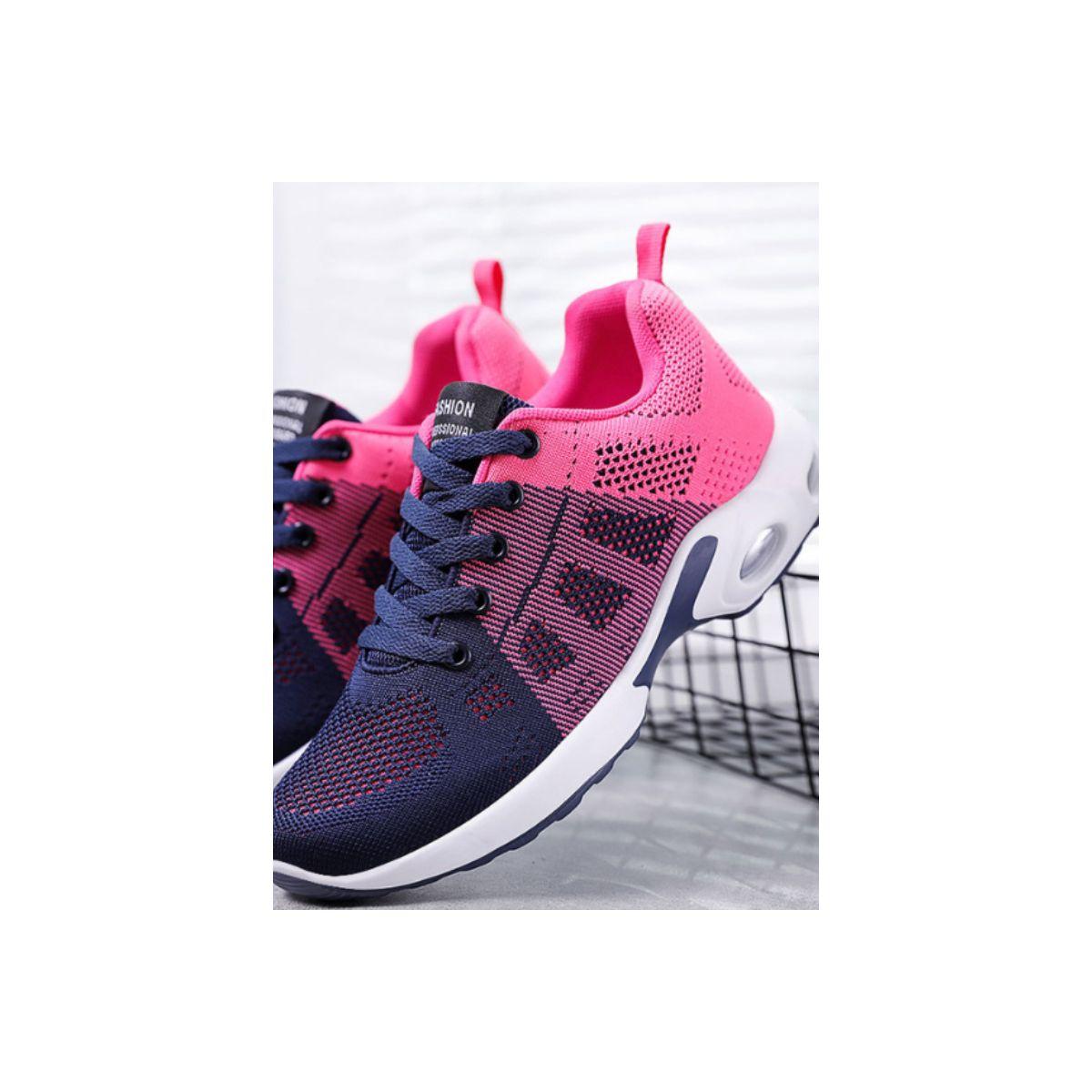 Pedwalker X Styli Textured Round Toe Lace-Up Training Shoes with Back Pull Tab-women-shoes-sneakers-image-3