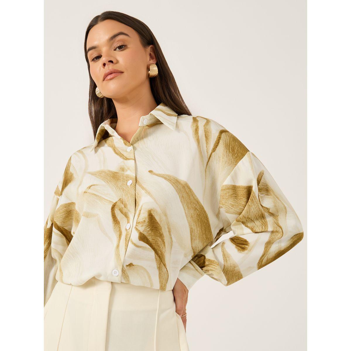 Styli Printed Spread Collar Regular Fit Shirt-women-clothing-shirtsandblouses-shirts-image-1