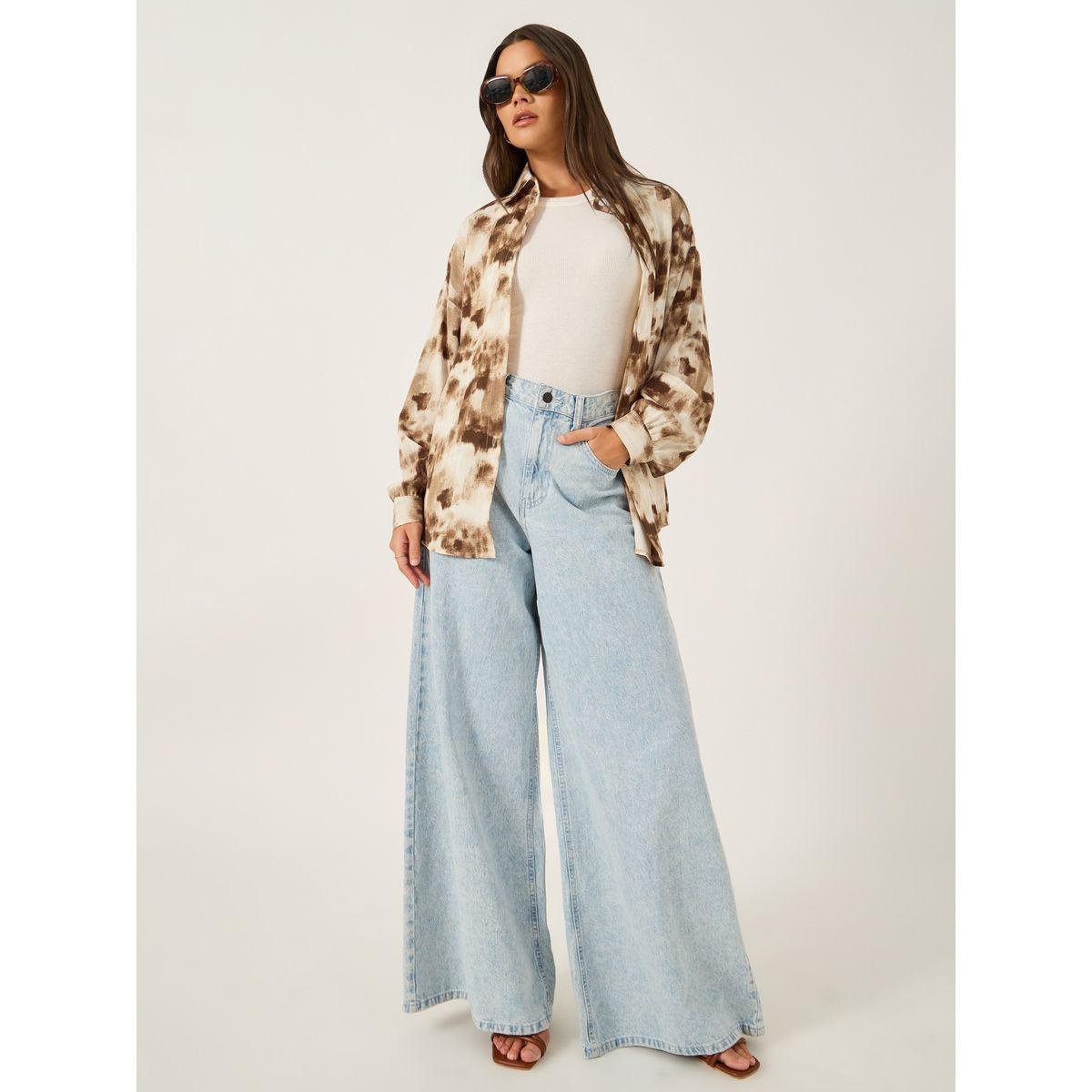 Styli Printed Spread Collar Regular Fit Shirt-women-clothing-shirtsandblouses-shirts-image-2