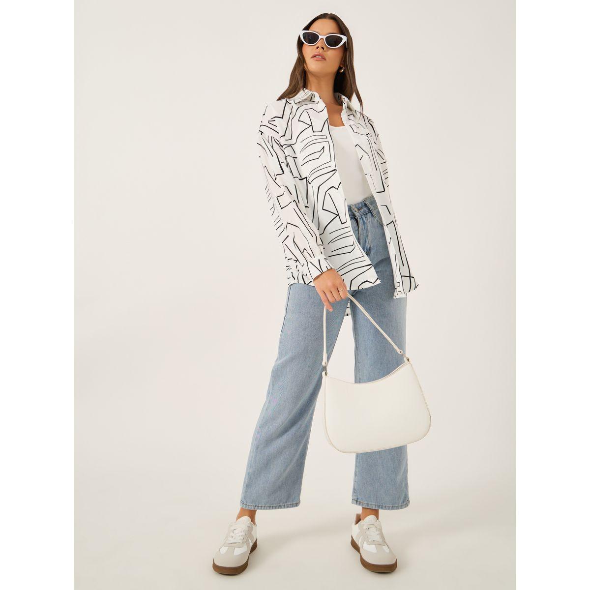 Styli Printed Spread Collar Regular Fit Shirt-women-clothing-shirtsandblouses-shirts-image-2
