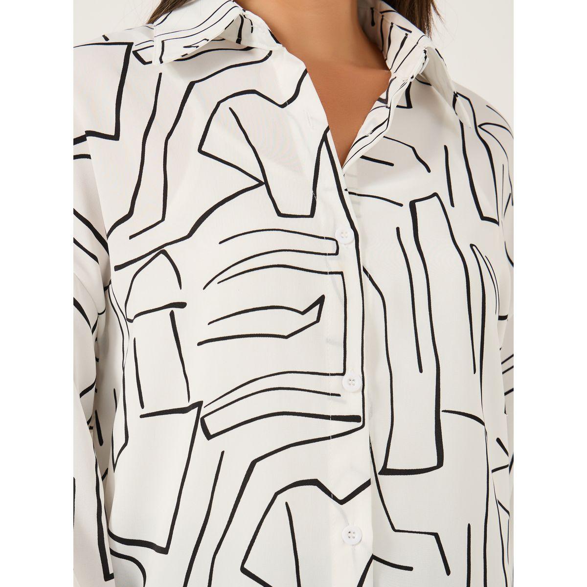 Styli Printed Spread Collar Regular Fit Shirt-women-clothing-shirtsandblouses-shirts-image-4