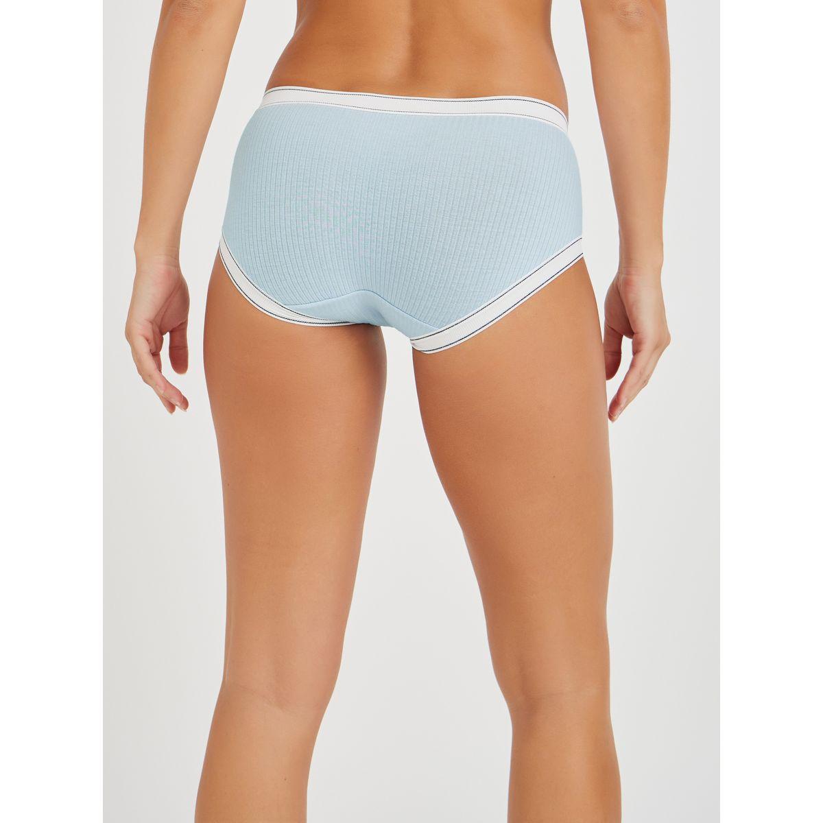 Styli Pack of 3 - Ribbed Cotton Full Briefs with Contrast Elastic-women-clothing-lingerie-panties-image-5