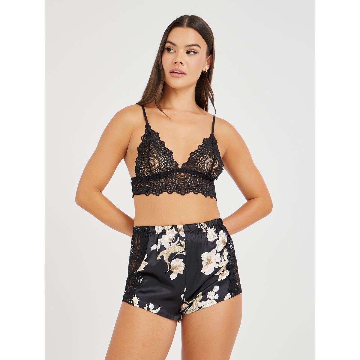 مجموعة من شورت وصدرية براليت بحافة بنمط صدف-women-clothing-lingerie-lingeriesets-image-1