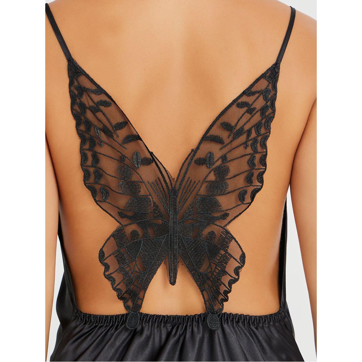 Styli Cowl Neck Satin Slip Dress with Back Butterfly Pattern-women-clothing-lingerie-babydollsandbodysuits-image-4