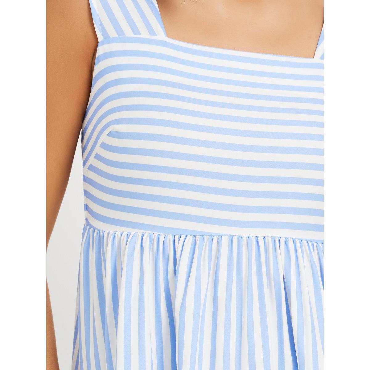 فستان طويل مخطط بلا أكمام مع ياقة مربعة-women-clothing-dresses-image-4