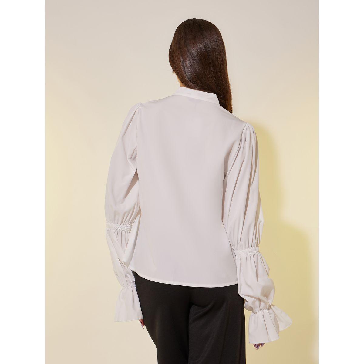 Styli Solid Lantern Sleeves Oversized Shirts-women-clothing-shirtsandblouses-shirts-image-5