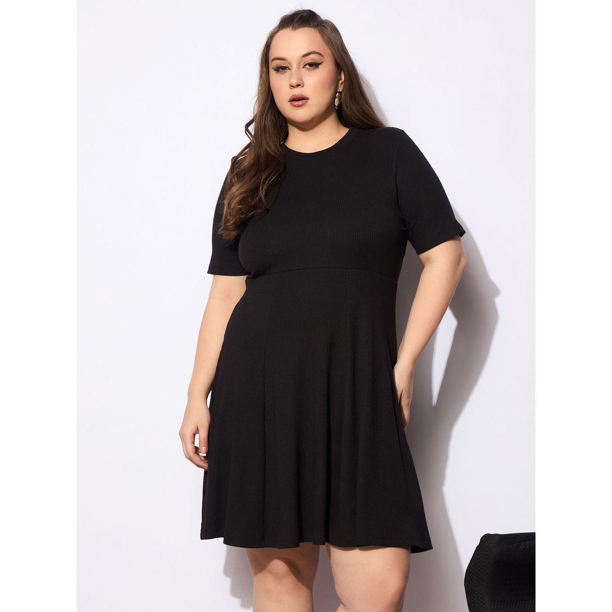 فستان بطول الركبة ومقاس كبير مع ياقة دائرية-women-clothing-dresses-image-6