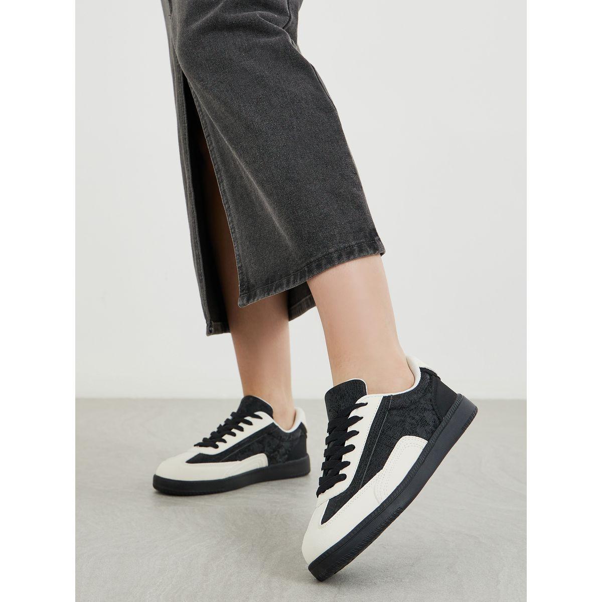 Styli Color Block Lace Up Sneakers-women-shoes-sneakers-image-1