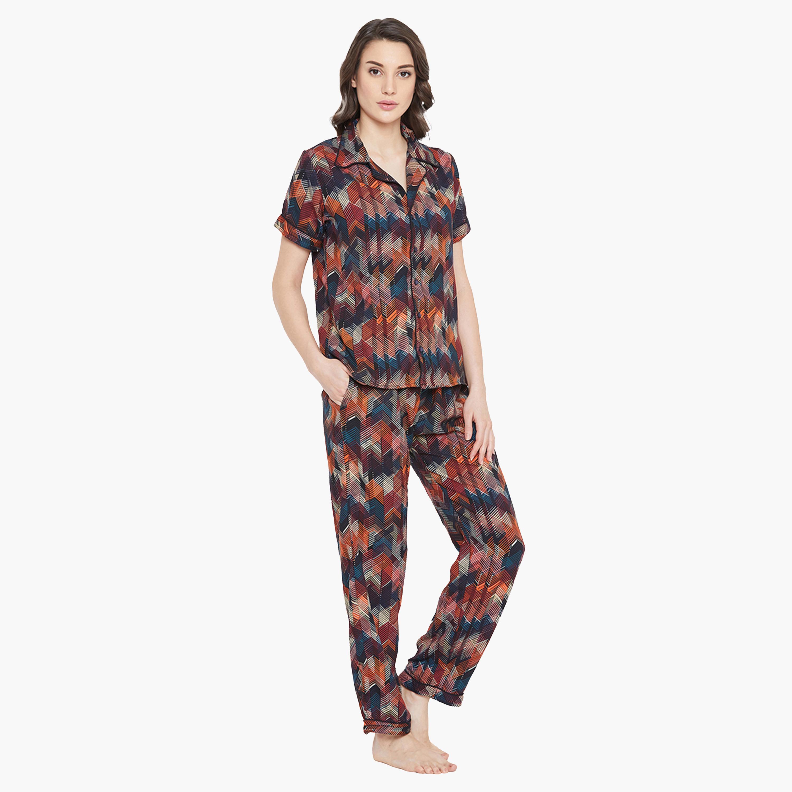كولفيا × ستايلي - طقم بيجامة نسائية قطنية مطبوعة متعددة الألوان-women-clothing-nightwear-pyjamas-longsets-image-3